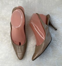 PRADA Gold Leather Slingbacks Heels Size 39(8.5)