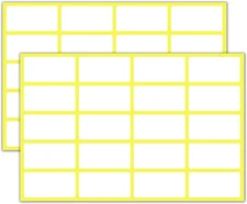 500 Pack 1.5"x0.75" Blank White Labels Self-Adhesive Writable Stick on Sticky Ta