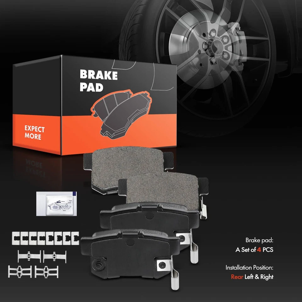 Pinza de freno de disco trasera y pastillas de cerámica para Acura EL RSX 02-06 Honda Civic 03-05 Foto 2 de 4