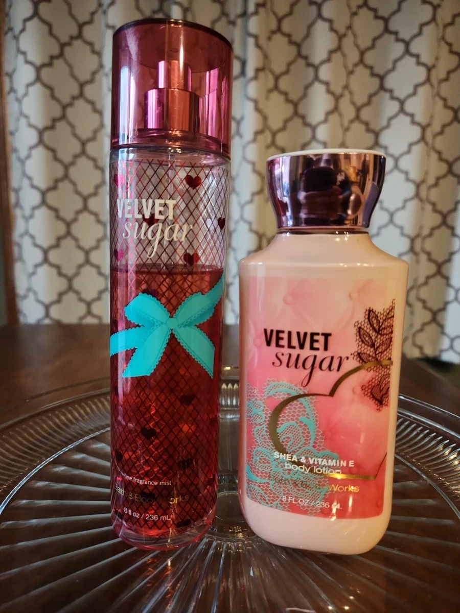 Bath Body Works Velvet Sugar Fine Fragrance Mist Body Spray Body Lotion