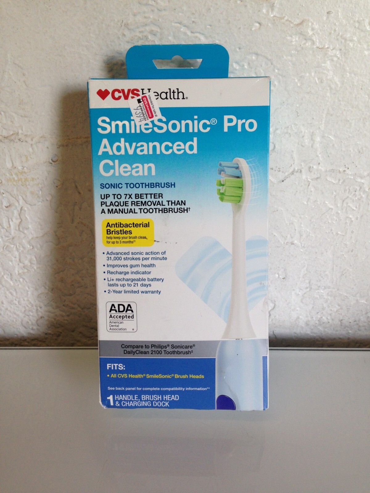 CVS Health Smile Sonic Pro Advanced Clean Sonic Toothbrush