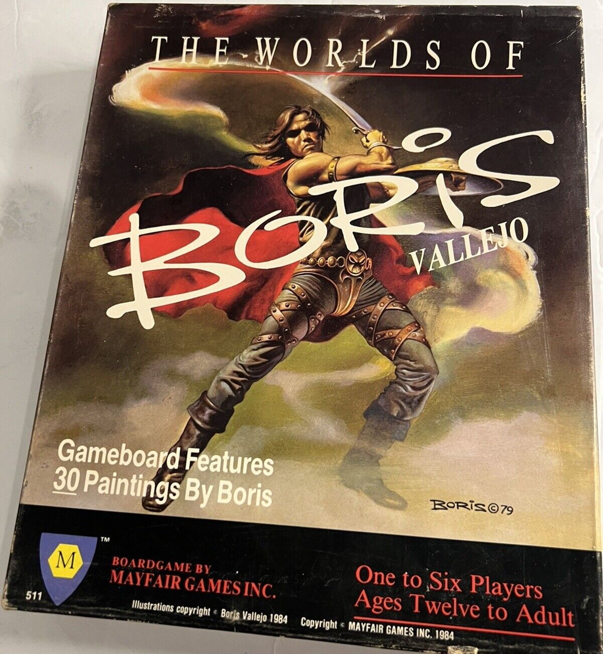 The Worlds of Boris Vallejo 1984 Boardgame Complete, Mayfair Games. Vintage