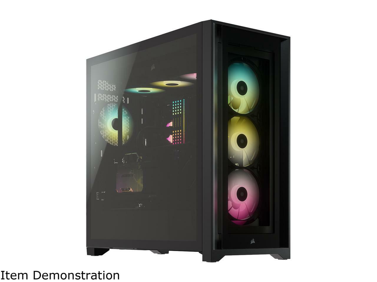 Корпус для компьютера Corsair iCUE 5000X RGB ATX из закаленного стекла Mid Tower - черный