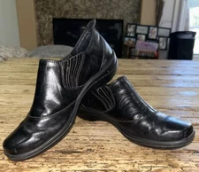 Romika Women’s Size 39 Black Clogs Loafers Leather Slip On