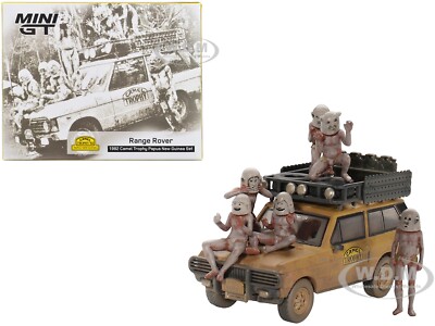 RANGE ROVER CAMEL TROPHY-TEAM USA 1982 W/MUDMEN FIGURES 1/64 MINI