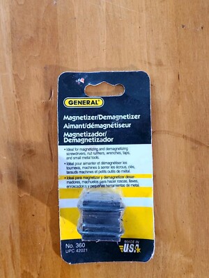 NEW GENERAL TOOLS #360 TOOL MAGNET MAGNETIZER & DEMAGNETIZER TOOL NEW SEALED 