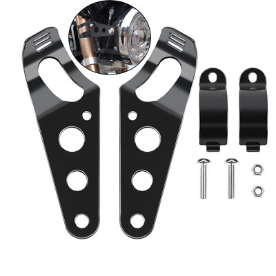 2x Motorrad Scheinwerfer Halter Lampenhalter Scheinwerfer Halterung 34mm-46mm
