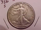 1936 S LIBERTY WALKING HALF DOLLAR - CLEANED - XF - SEE PICS! - (N8371)