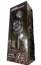 Bluetooth LED Karaoke Microphone Speaker Voice Effects And Live Echo New