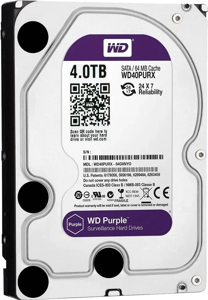 HDD WD Purple Surveillance CCTV PC 3.5" SATA Hard Drive Disk 24/7 Recording 1TB - Image 2 of 4