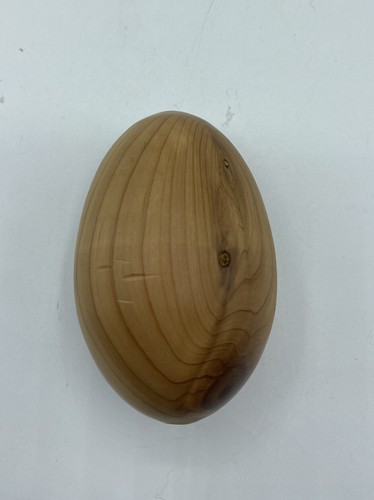 Large Solid Wooden Egg Unfinished Unpainted 3.5" inch DIY Egg - Picture 2 of 8