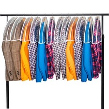 12 PCS Clear Shoulder Garment Cover Dust Protector with Gusset,Closet Protector
