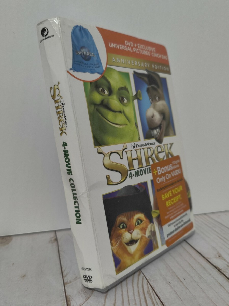 Shrek 1-4 Collection DVD, 2016 4-Movie Anniversary Ed +