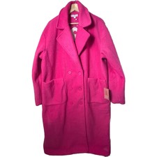 Trench Coat Womens Bright Double Breasted Colorful Long Career Elegance Barbie