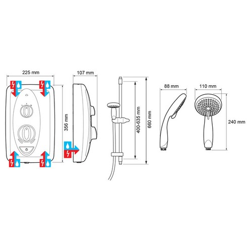 Mira Sprint MultiFit Electric Shower 8.5kW 5013181101706 eBay