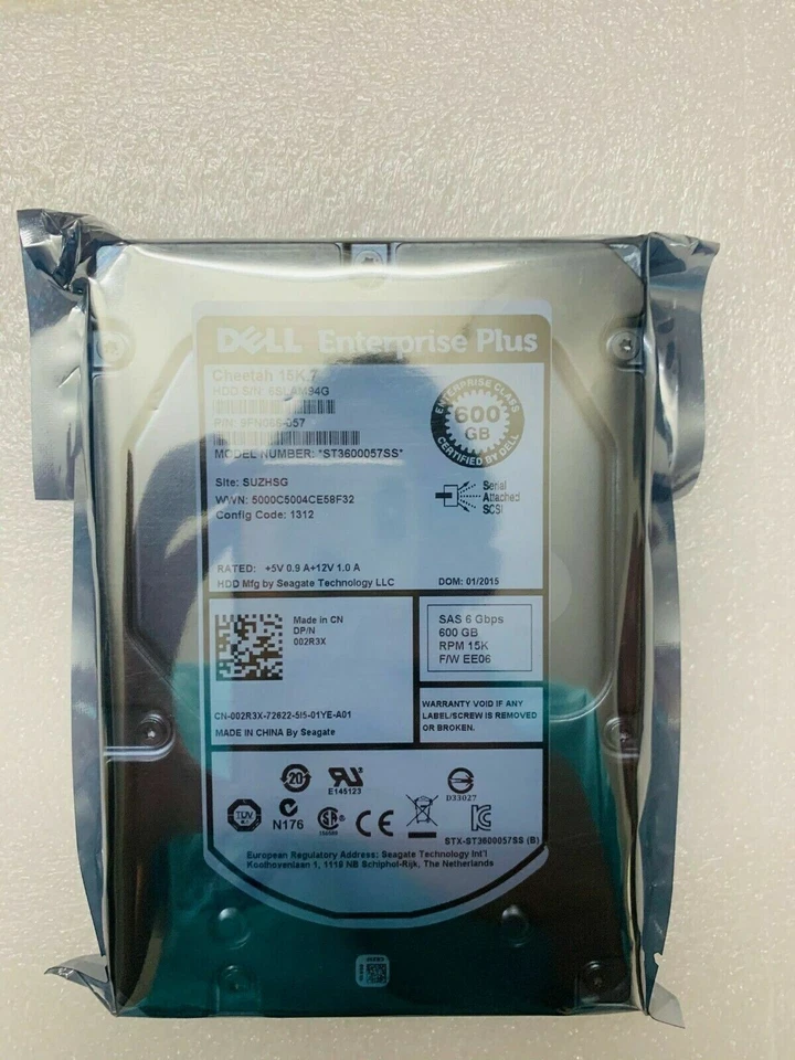 Dell Equallogic 600GB 15K 6G SAS 02R3X PS6100XV PS6110XV PS6210 PS6100 PS4100 - Image 4 of 4