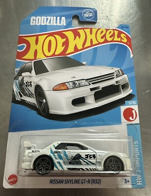 2023 Hot Wheels White Nissan Skyline GT-R (R32) Godzilla, #69 | J-Imports 6/10