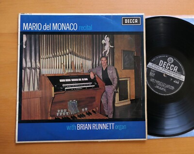SXL 6234 WBg Mario Del Monaco Recital Brian Runnett Organ Decca ED2 Wideband 1st