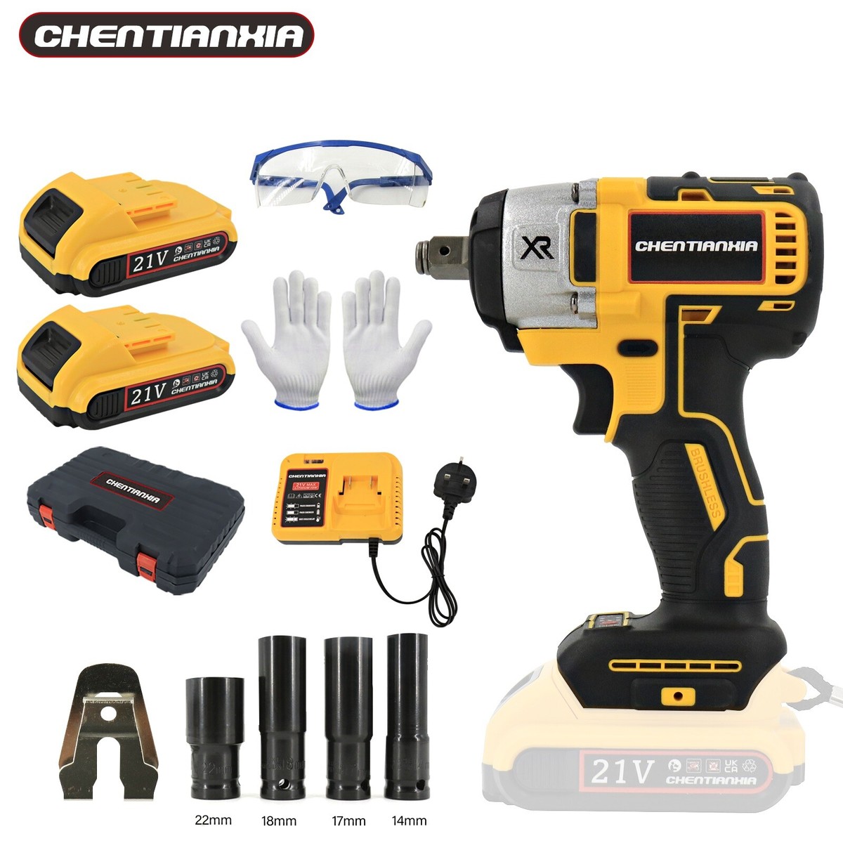 21V Cordless Impact Wrench 1/2