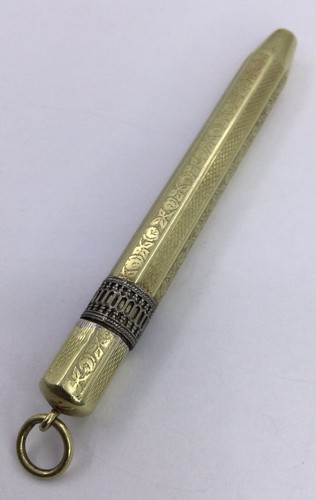 EXQUISITE MECHANICAL LARGE - FANCY GOLD FILLED PENCIL (V512) - Picture 9 of 11