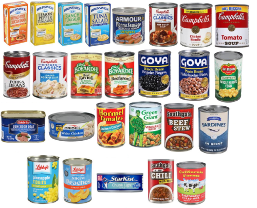 Prepper's Survival Groceries, Meals Food Kit - Ready to Eat Dinner Canned Goods