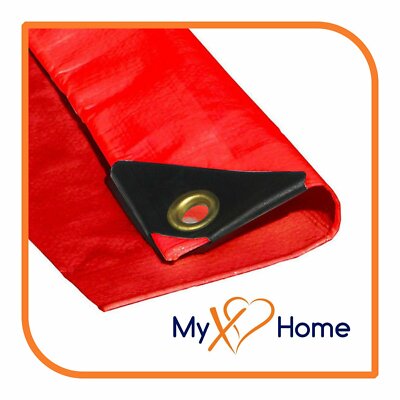 15 x 15 Red Color 12 Mil Heavy Duty Tarp / Canopy