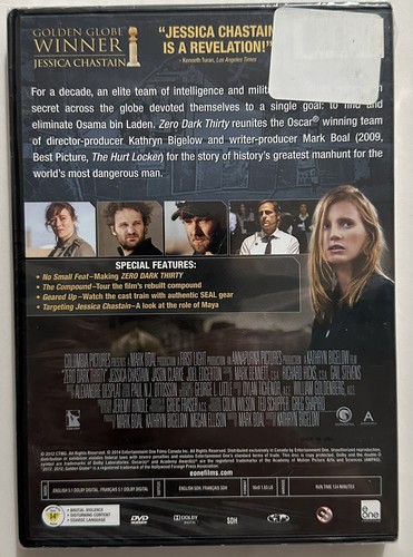 Zero Dark Thirty - DVD Brand New Sealed Fast Shipping Jessica Chastain - Picture 3 of 4