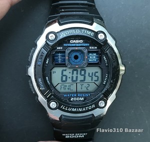 CASIO AE-2000W (3199) World Time Illuminator 200M WR 46mm Watch - New  Battery | eBay