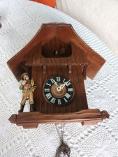 Seltene große antike Schwarzwälder Kuckucksuhr defekt