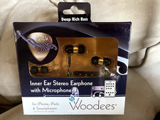 Brand New Woodees 24K Blues Noise Isolating Earphones IESW100L