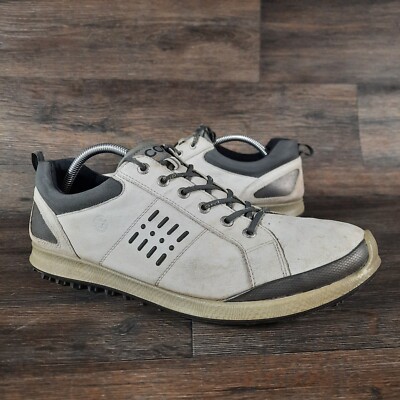 Ecco Biom Mens Golf Spikeless Shoes Sneaker Size 12 Gore Tex White Yak Leather