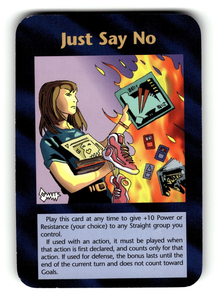 Just Say No Card Limited INWO Illuminati New World Order Game | eBay