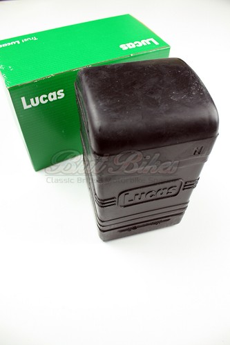 GENUINE LUCAS B49-6 BATTERY BOX PUZ5D & 6V 4.5AH BATTERY - BSA TRIUMPH NORTON - Picture 4 of 10