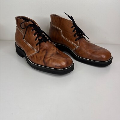 Foot-So-Port Boots Brown Leather Ankle Lace Up Men\'s‎ Size 8 Foot-So-Port Boots Brown Leather Ankle Lace Up Men\ main image 4