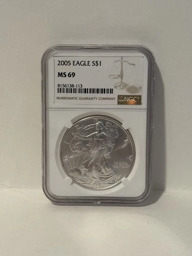 2005 American Silver Eagle - MS69 - NGC