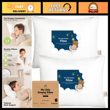 2-Pack Organic Cotton Toddler Pillows 2-5 Years  Soft, Machine Washable, Travel