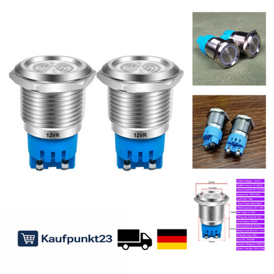 Gebildet 2pcs AC DC 12V 19mm Sommeralarm mit Blitzlampe