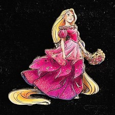 Image of LR Tangled Rapunzel Princess Designer Dress Midnight Masquerade Disney Store Pin