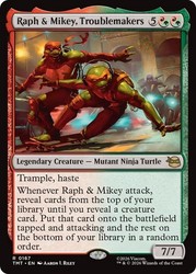 Raph & Mikey, Troublemakers 167/343 Rare Teenage Mutant Ninja Turtles MTG