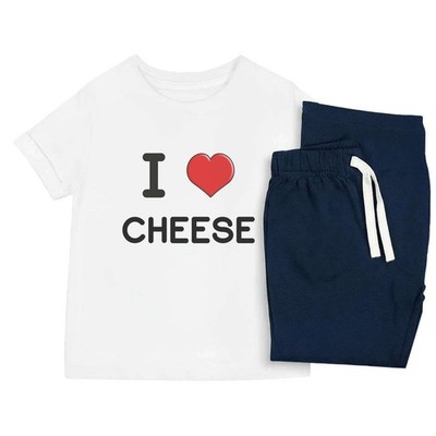 Kinder Nachtwäsche-/Pyjama-Set ''I Love Cheese'' (KP033290)