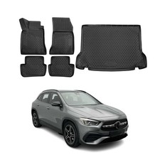 For Mercedes-Benz GLA250 21-25 Floor Mat and Cargo Liner Set Classic 1st, 2nd