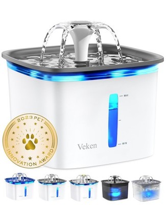 Innovation Award 2.8L Auto Pet Fountain & Dispenser, Filters for Cats/Dogs