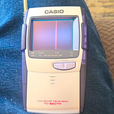 Vintage Casio TV-850TR Portable LCD Color Television w/ Case Manual Powers On