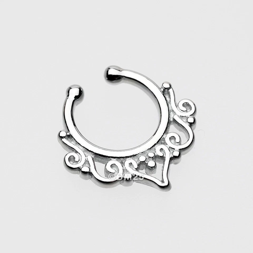 Goddess Filigree Fake Septum Clip-On Ring - Image 2 of 2