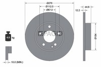 2X Pagid Bremsscheibe Voll Ø276Mm FüR Mercedes-Benz A-Klasse W169