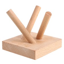 Softball Display Stand: Wooden Baseball Holder - Easel for Display Crystal Ball