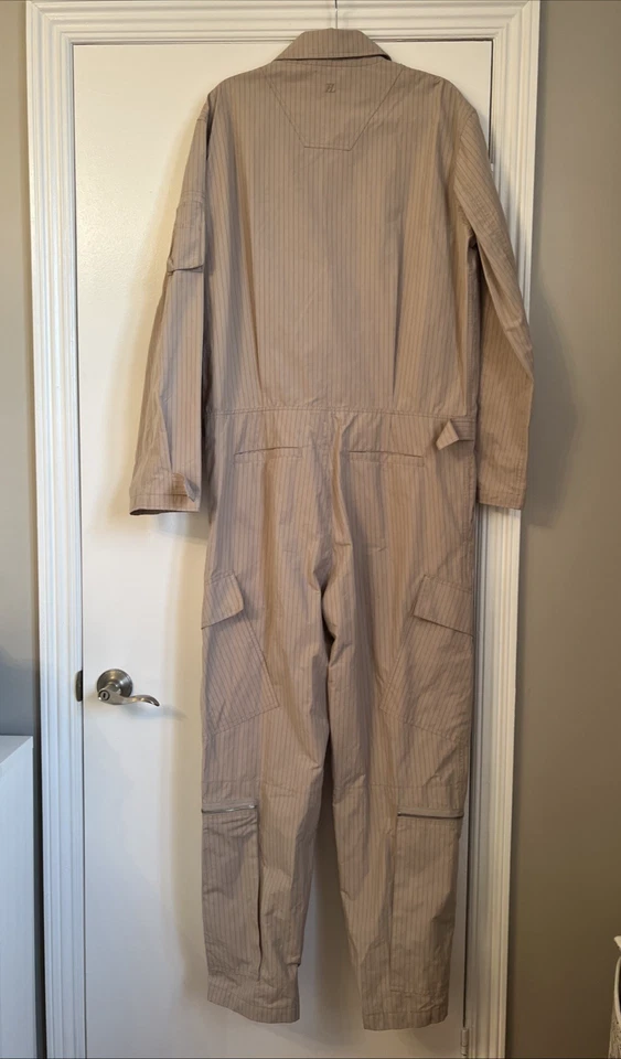 Mono Helmut Lang XL Beige Expedición Algodón Neutro Bolsillos Safari/Detalles Foto 3 de 4