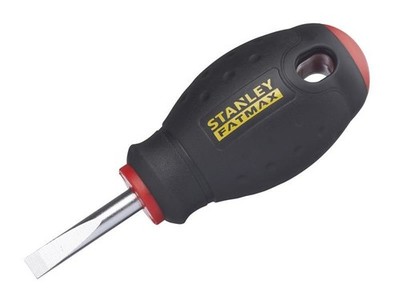 STANLEY  Hand Tools - FatMax  Stubby Screwdriver Parallel Tip 5.5 x 30mm