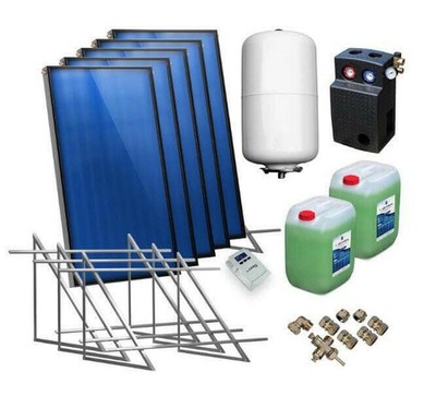 Solarpaket Flachkollektoren AMX2.38 11.95 m² für Flachdach