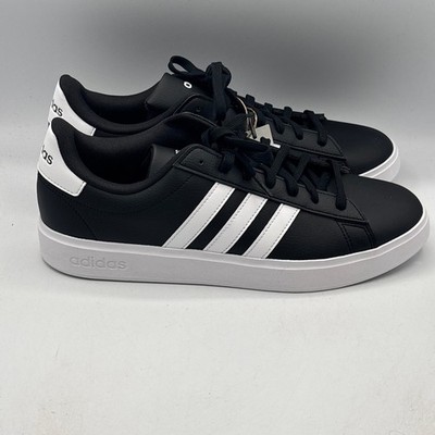 Adidas Grand Court 2.0 Sneakers Mens 11.5 Black White GW9196 Classic Low Top
